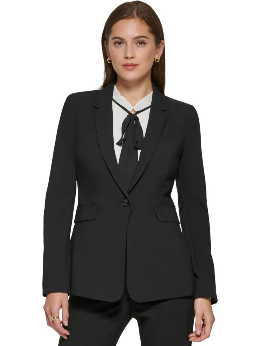 Chic Women's Business Casual One-Button Blazer for Office & Events